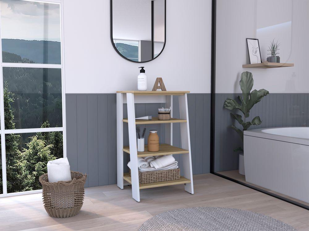 GABINETE DE BAÑO AQUA 3 PEQUEÑO, BLANCO VAINILLA Y CAFÉ CLARO, CON VARIEDAD DE ENTREPAÑOS X2 - Image 4
