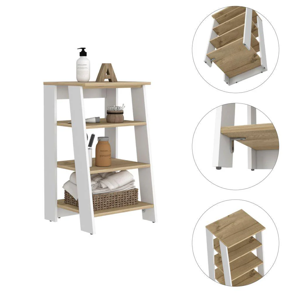 GABINETE DE BAÑO AQUA 3 PEQUEÑO, BLANCO VAINILLA Y CAFÉ CLARO, CON VARIEDAD DE ENTREPAÑOS X2 - Image 5