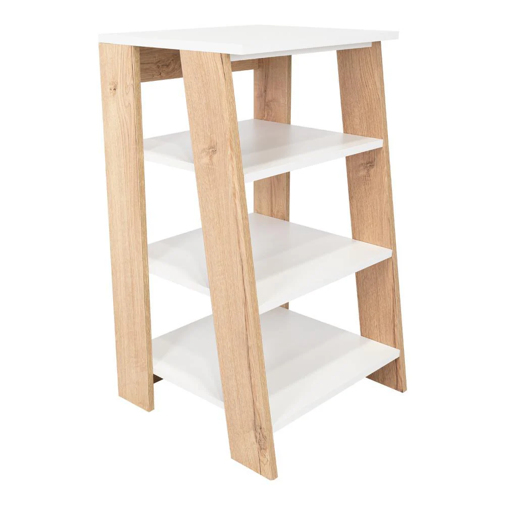 GABINETE DE BAÑO AQUA 3 PEQUEÑO, CAFÉ CLARO Y BLANCO, CON VARIEDAD DE ENTREPAÑOS - Image 4