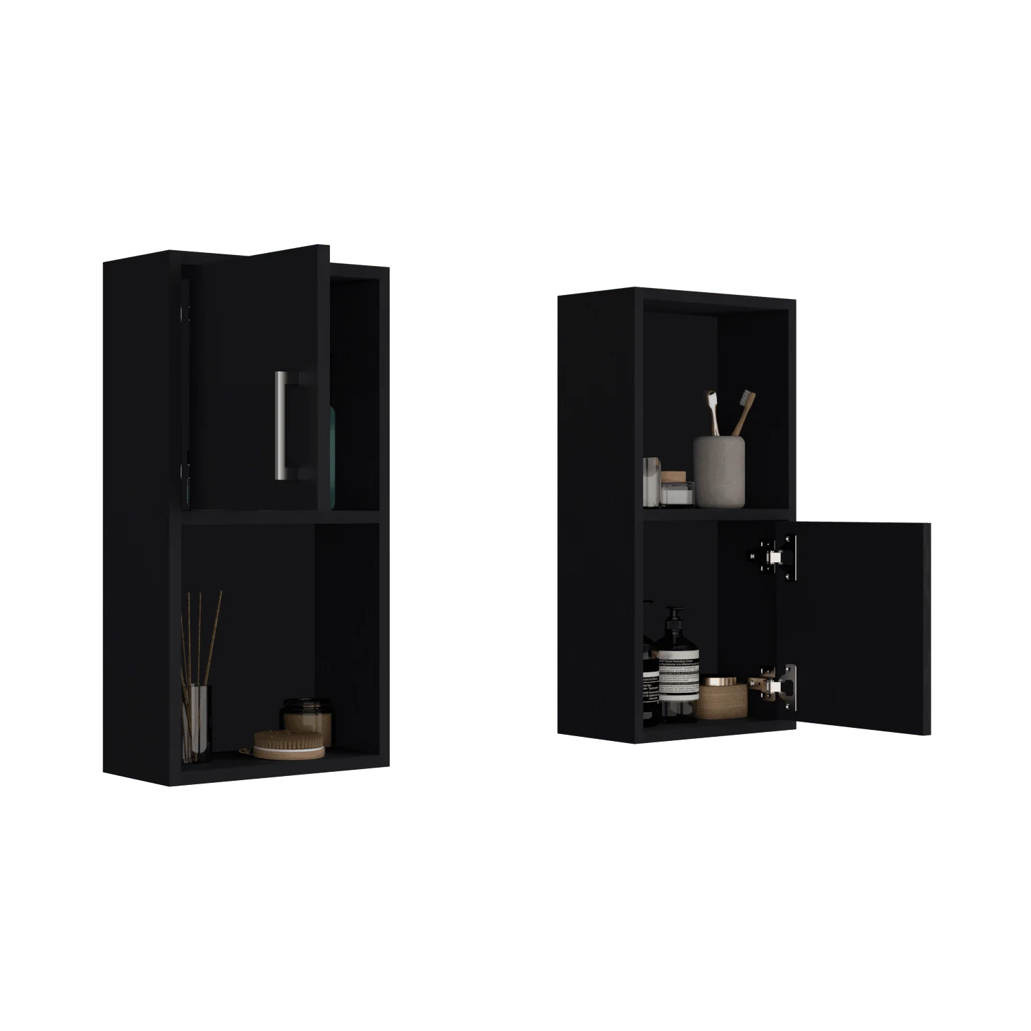 GABINETE DE BAÑO AQUA 4, WENGUE, CON PUERTA ABATIBLE X2 - Image 3