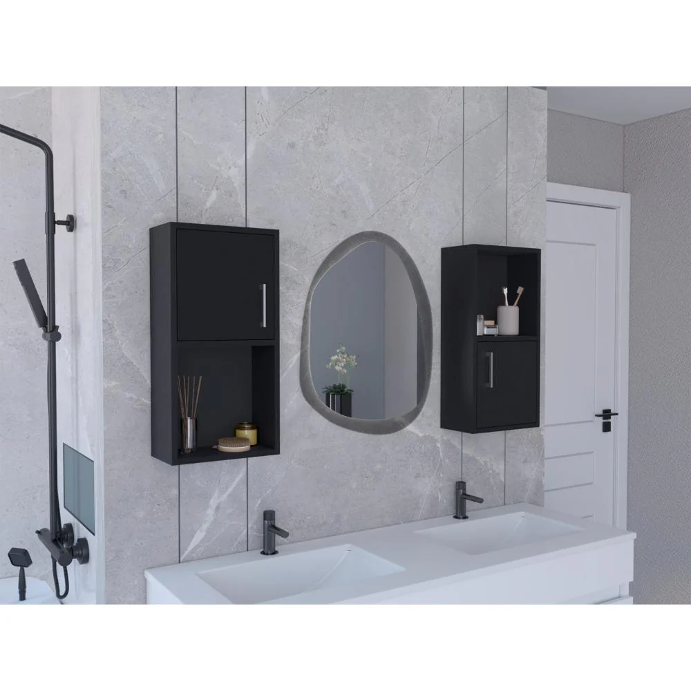 GABINETE DE BAÑO AQUA 4, WENGUE, CON PUERTA ABATIBLE X2 ZF - Image 3