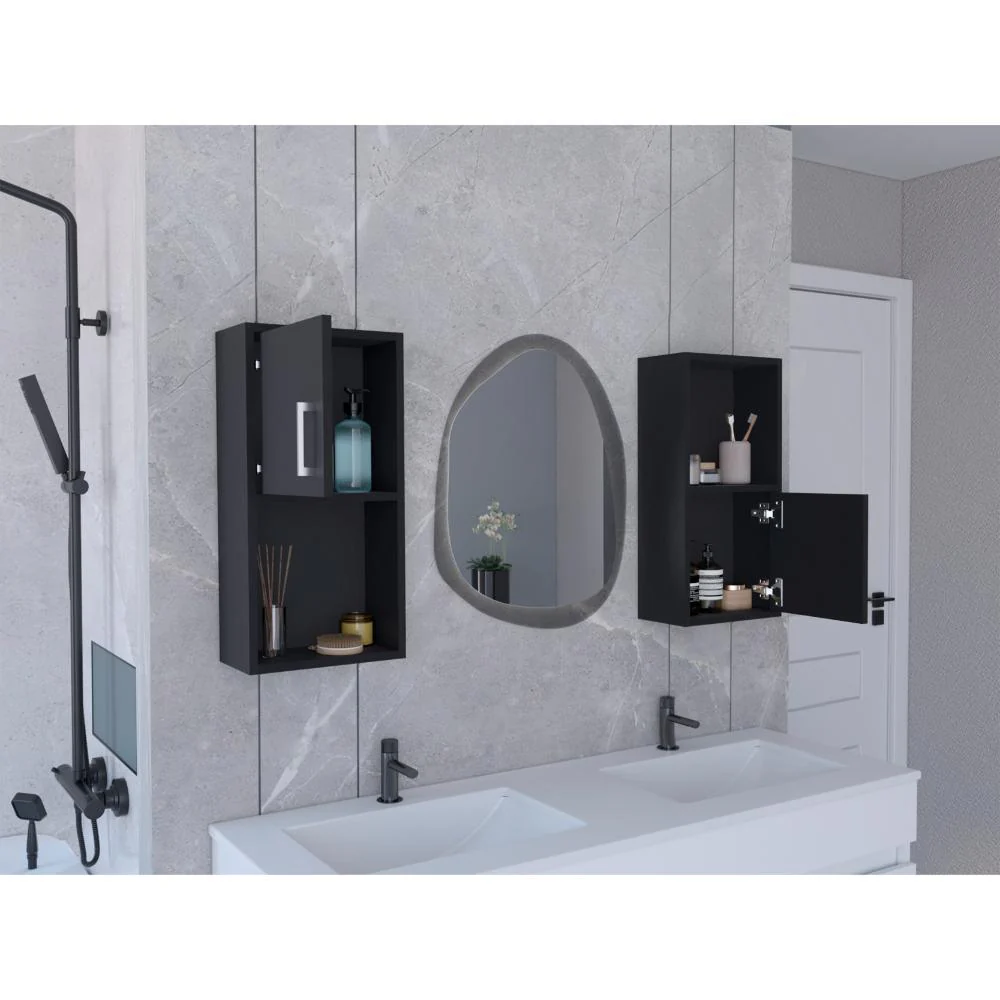 GABINETE DE BAÑO AQUA 4, WENGUE, CON PUERTA ABATIBLE X2 ZF - Image 4