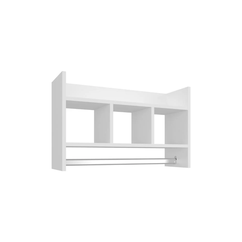 GABINETE DE BAÑO BEKI, KRONOS BLANCO, CON ESPACIO PARA UBICAR OBJETOS Y UN TUBO PARA COLGAR TOALLAS ZF - Image 4