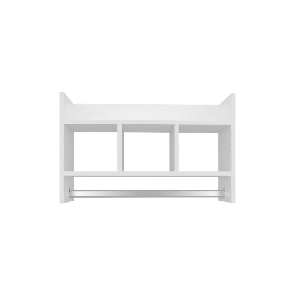 GABINETE DE BAÑO BEKI, KRONOS BLANCO, CON ESPACIO PARA UBICAR OBJETOS Y UN TUBO PARA COLGAR TOALLAS ZF - Image 5