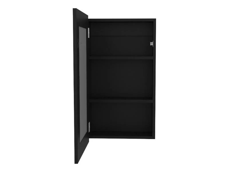 GABINETE DE BAÑO CARY, WENGUE, CON PUERTA ESPEJO Y TRES ENTREPAÑOS ZF - Image 4