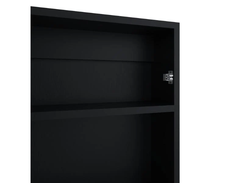 GABINETE DE BAÑO CARY, WENGUE, CON PUERTA ESPEJO Y TRES ENTREPAÑOS ZF - Image 6