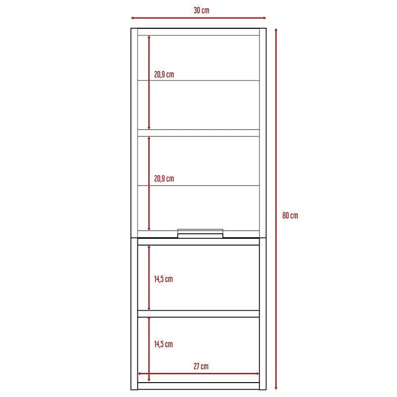 GABINETE DE BAÑO CIRO, BEIGE, CON PUERTA Y CUANTRO ENTREPAÑOS - Image 8
