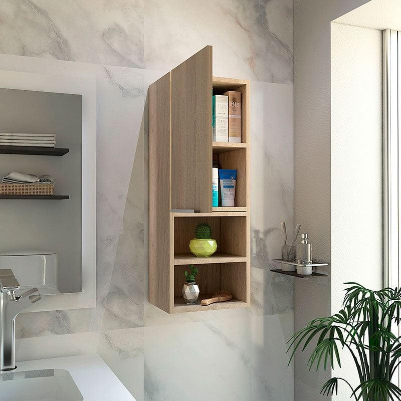 GABINETE DE BAÑO CIRO, BEIGE, CON PUERTA Y CUATRO ENTREPAÑOS X2 - Image 5