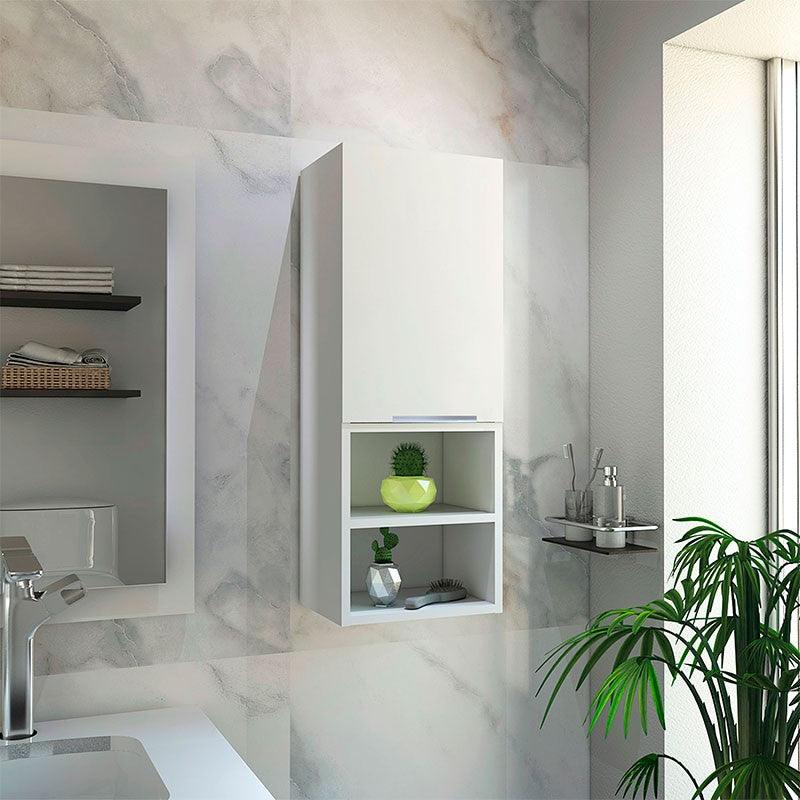 GABINETE DE BAÑO CIRO, BLANCO, CON AMPLIO ESPACIO PARA GUARDAR OBJETOS DE ASEO PERSONA