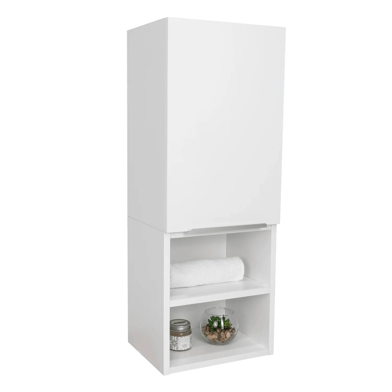 GABINETE DE BAÑO CIRO, BLANCO, CON AMPLIO ESPACIO PARA GUARDAR OBJETOS DE ASEO PERSONA - Image 2