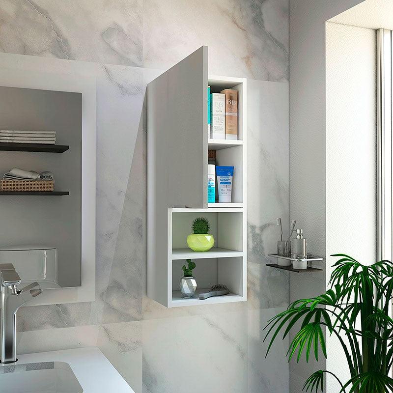 GABINETE DE BAÑO CIRO, BLANCO, CON AMPLIO ESPACIO PARA GUARDAR OBJETOS DE ASEO PERSONA - Image 6