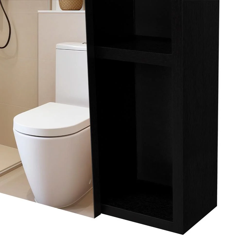 GABINETE DE BAÑO DELHI, WENGUE, CON PUERTA ESPEJO Y VARIOS ENTREPAÑOS - Image 12