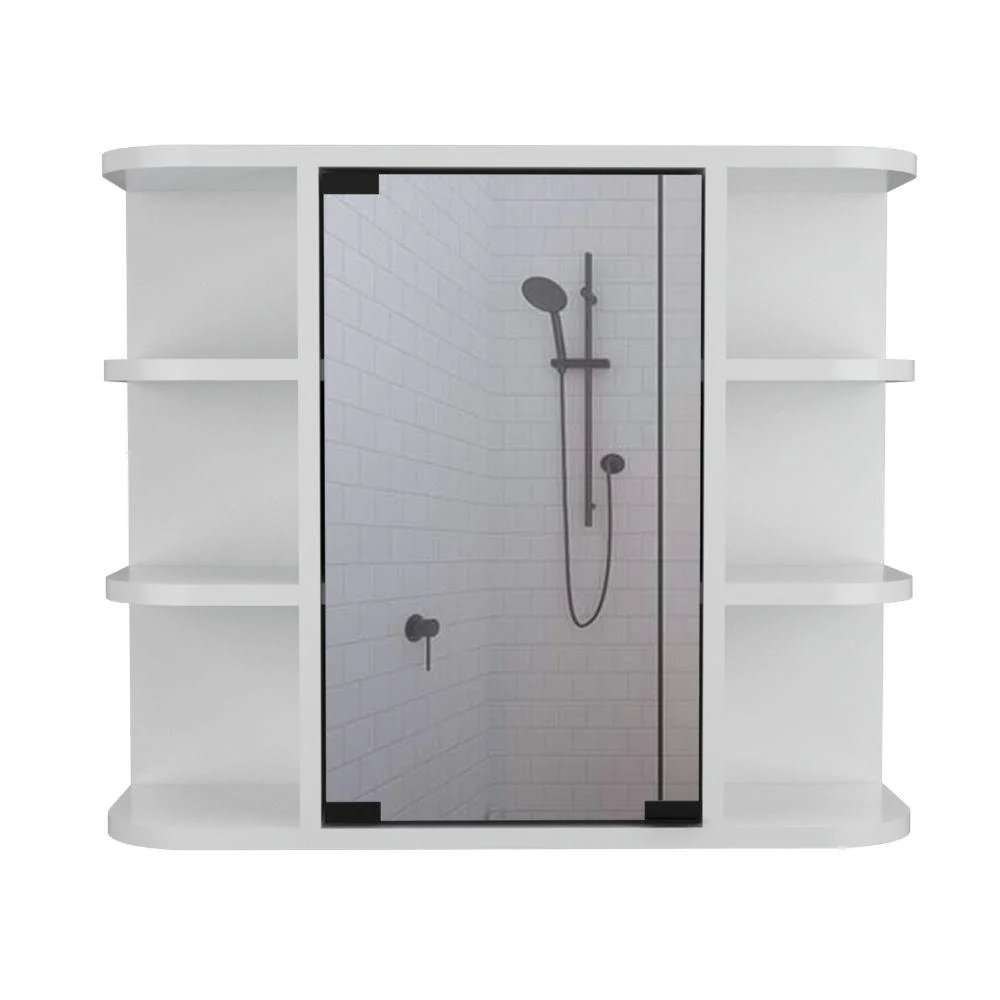 GABINETE DE BAÑO DELIO, BLANCO, CON UNA PUERTA DE ESPEJO ABATIBLEY SEIS ENTREPAÑOS    ZF - Image 6