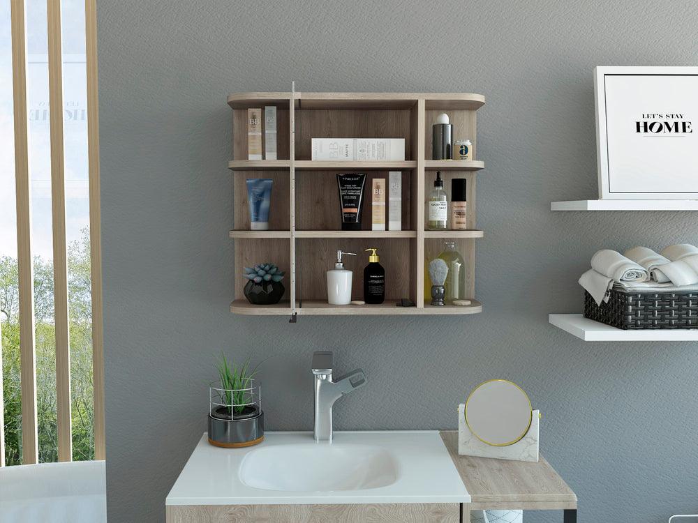 GABINETE DE BAÑO DELIO, HUMO, CON UNA PUERTA DE ESPEJO ABATIBLE Y SEIS ENTREPAÑOS ZF - Image 6