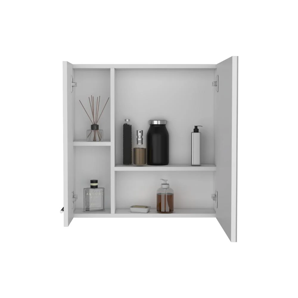 GABINETE DE BAÑO DEPP, BLANCO, CON PUERTA ESPEJO BISELADO Y DOS ENTREPAÑOS ZF - Image 2