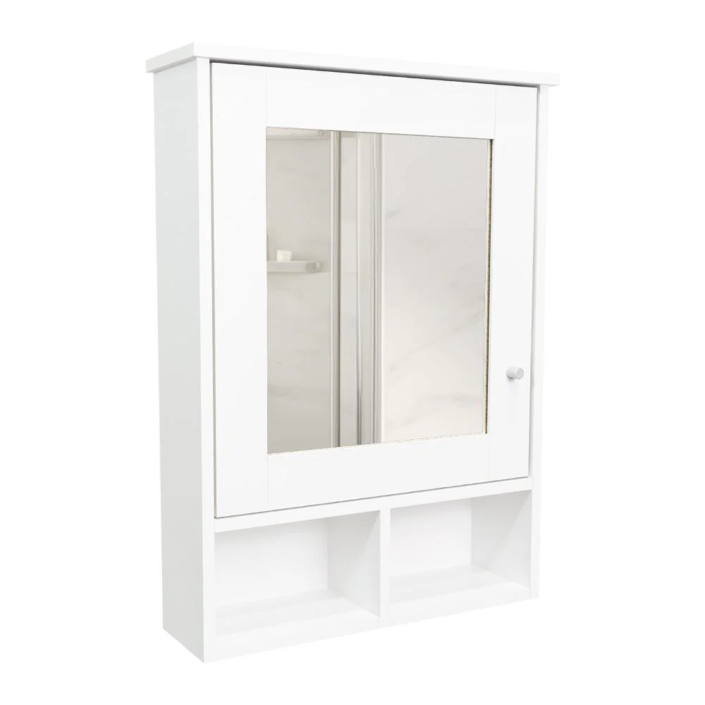 GABINETE DE BAÑO EGEO, BLANCO, CON PUERTA ESPEJO Y TRES ENTREPAÑOS PARA UBICAR OBJETOS - Image 7
