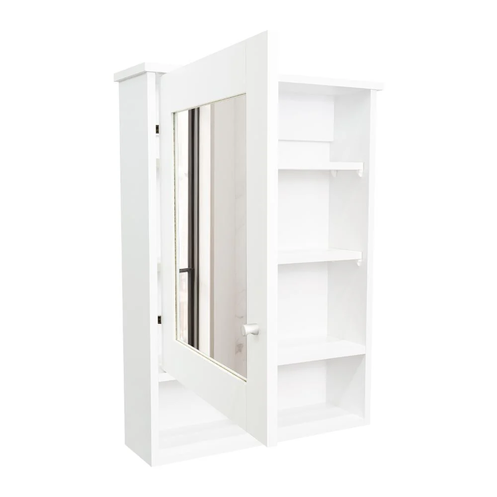 GABINETE DE BAÑO EGEO, BLANCO, CON PUERTA ESPEJO Y TRES ENTREPAÑOS PARA UBICAR OBJETOS - Image 8