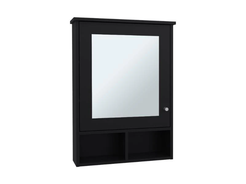 GABINETE DE BAÑO EGEO, WENGUE, CON PUERTA ESPEJO Y TRES ENTREPAÑOS PARA UBICAR OBJETOS ZF - Image 5