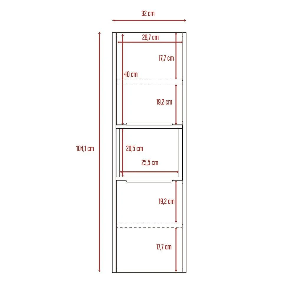 GABINETE DE BAÑO KAIROZ, MIEL Y PLATA OSCURO, CON DOS PUERTAS ABATIBLES Y CINCO ENTREPAÑOS - Image 11