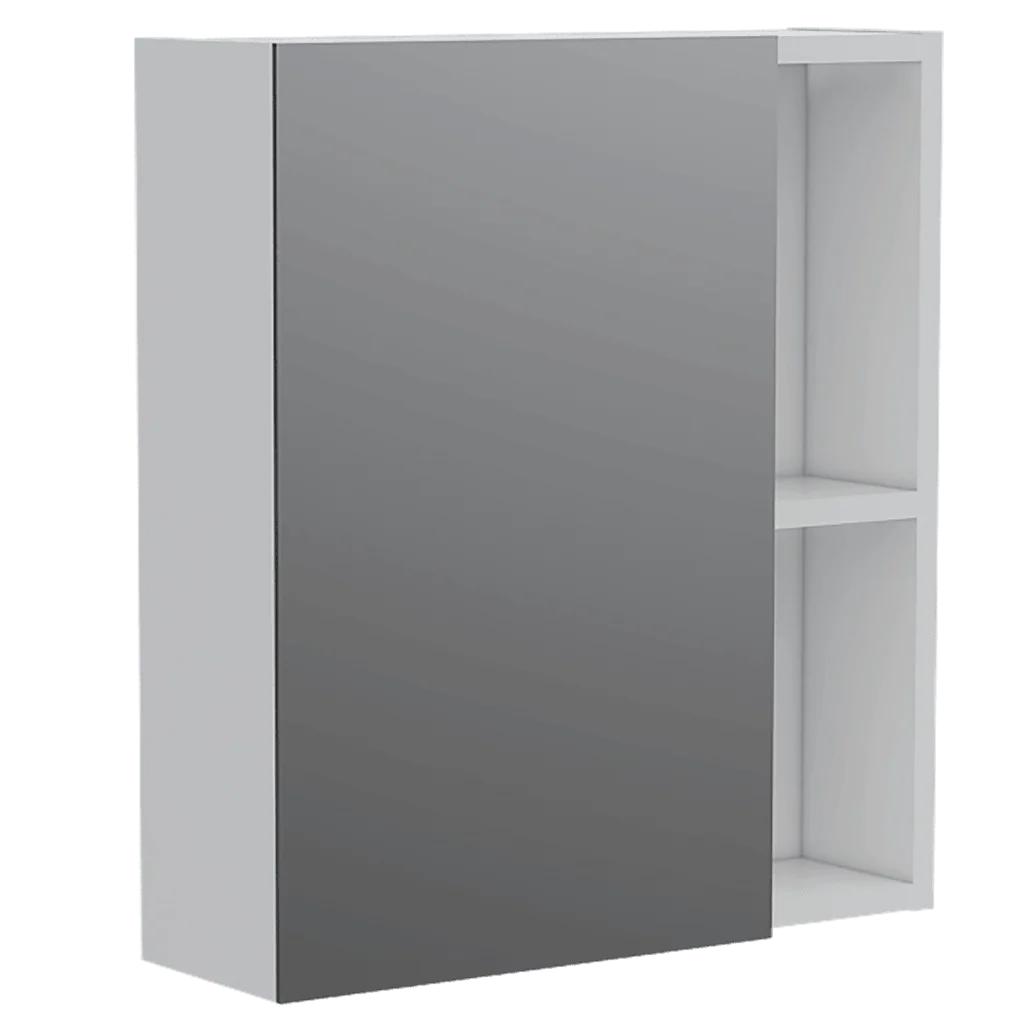 GABINETE DE BAÑO LABELL, BLANCO, CON PUERTA ESPEJO Y ENTREPAÑOS - Image 3