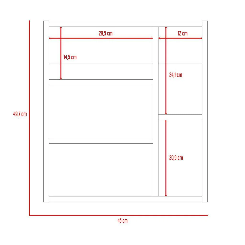 GABINETE DE BAÑO LABELL, WENGUE, CON PUERTA Y ENTREPAÑOS - Image 14