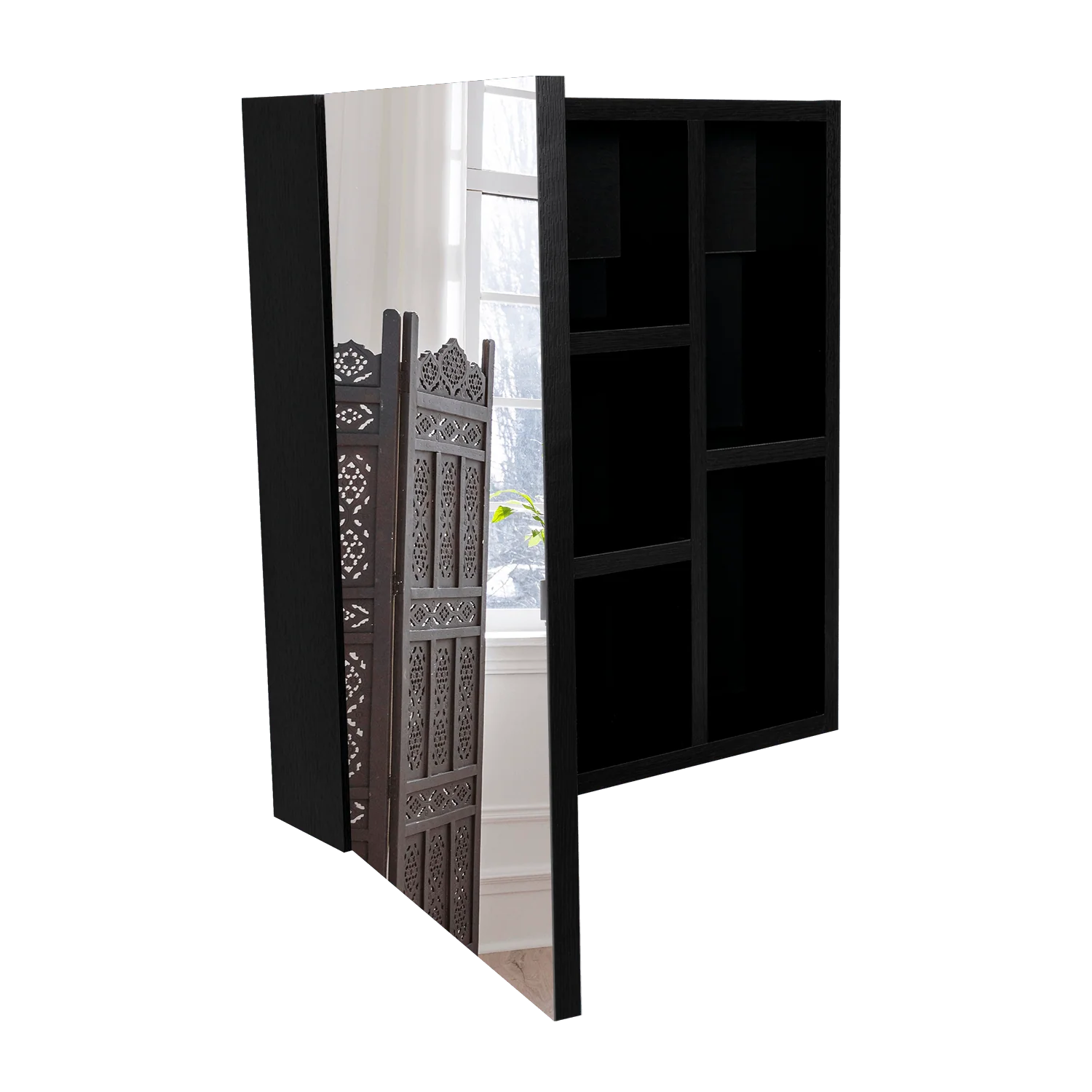 GABINETE DE BAÑO LABELL, WENGUE, CON PUERTA Y ENTREPAÑOS - Image 8