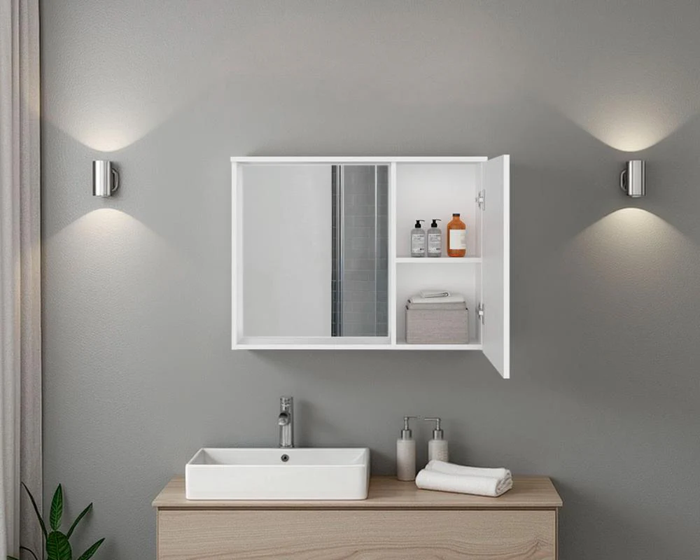 Gabinete De Baño Lagoa, Blanco, Con espacio para guardar objetos de aseo personal ZF - Image 4