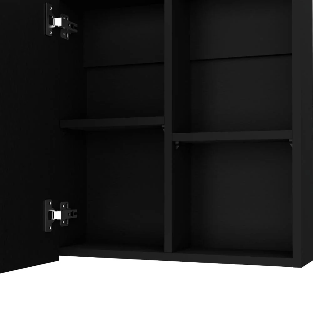 GABINETE DE BAÑO LUMA, WENGUE, CON PUERTA ESPEJO Y DOS ENTREPAÑOS PARA UBICAR MÚLTIPLES OBJETOS ZF - Image 6