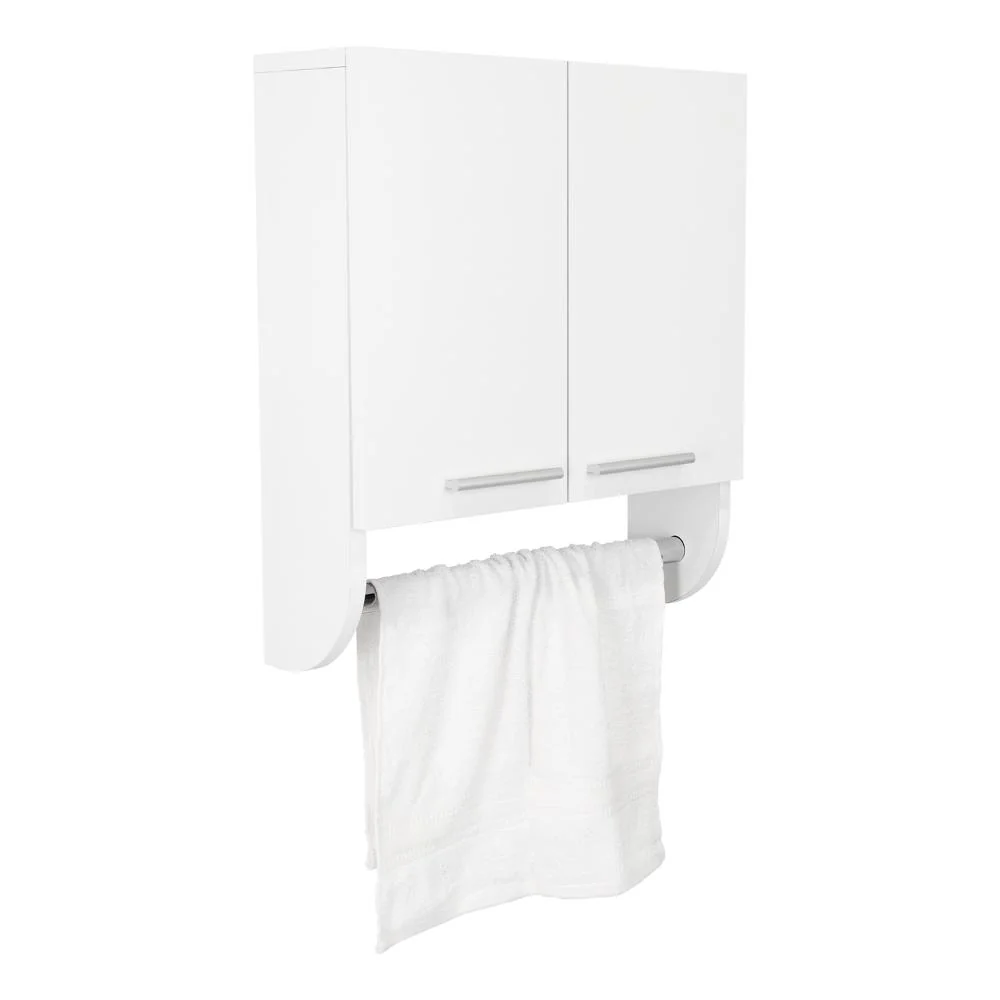 GABINETE DE BAÑO LUPEK, BLANCO, CON TUBO Y MANIJA METÁLICAS - Image 2