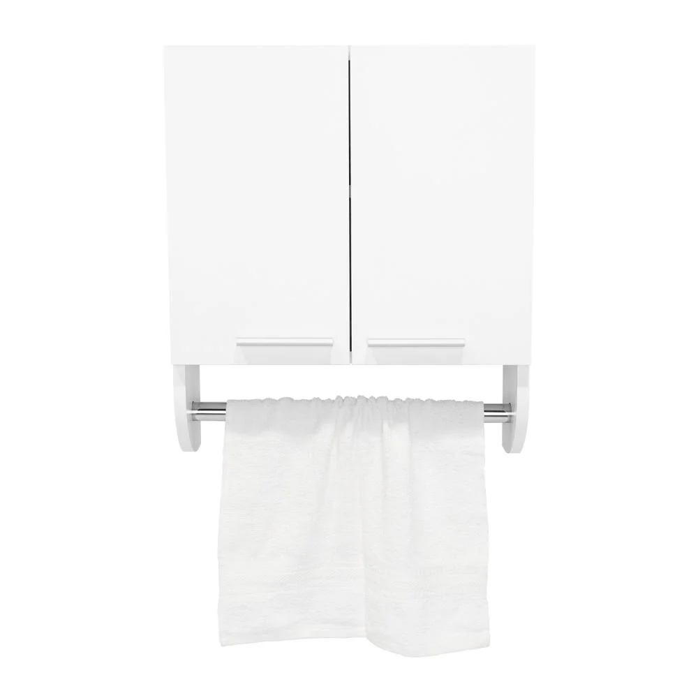 GABINETE DE BAÑO LUPEK, BLANCO, CON TUBO Y MANIJA METÁLICAS - Image 4