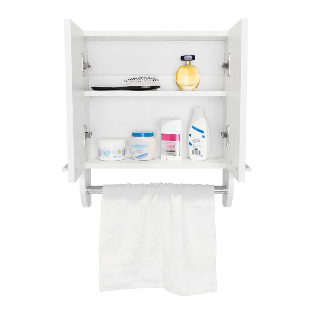 GABINETE DE BAÑO LUPEK, BLANCO, CON TUBO Y MANIJA METÁLICAS - Image 5