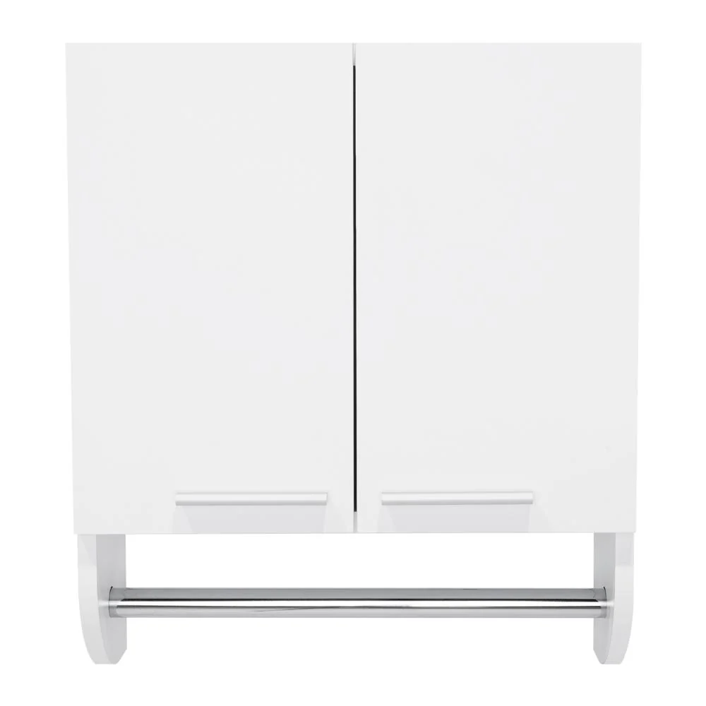 GABINETE DE BAÑO LUPEK, BLANCO, CON TUBO Y MANIJA METÁLICAS - Image 9