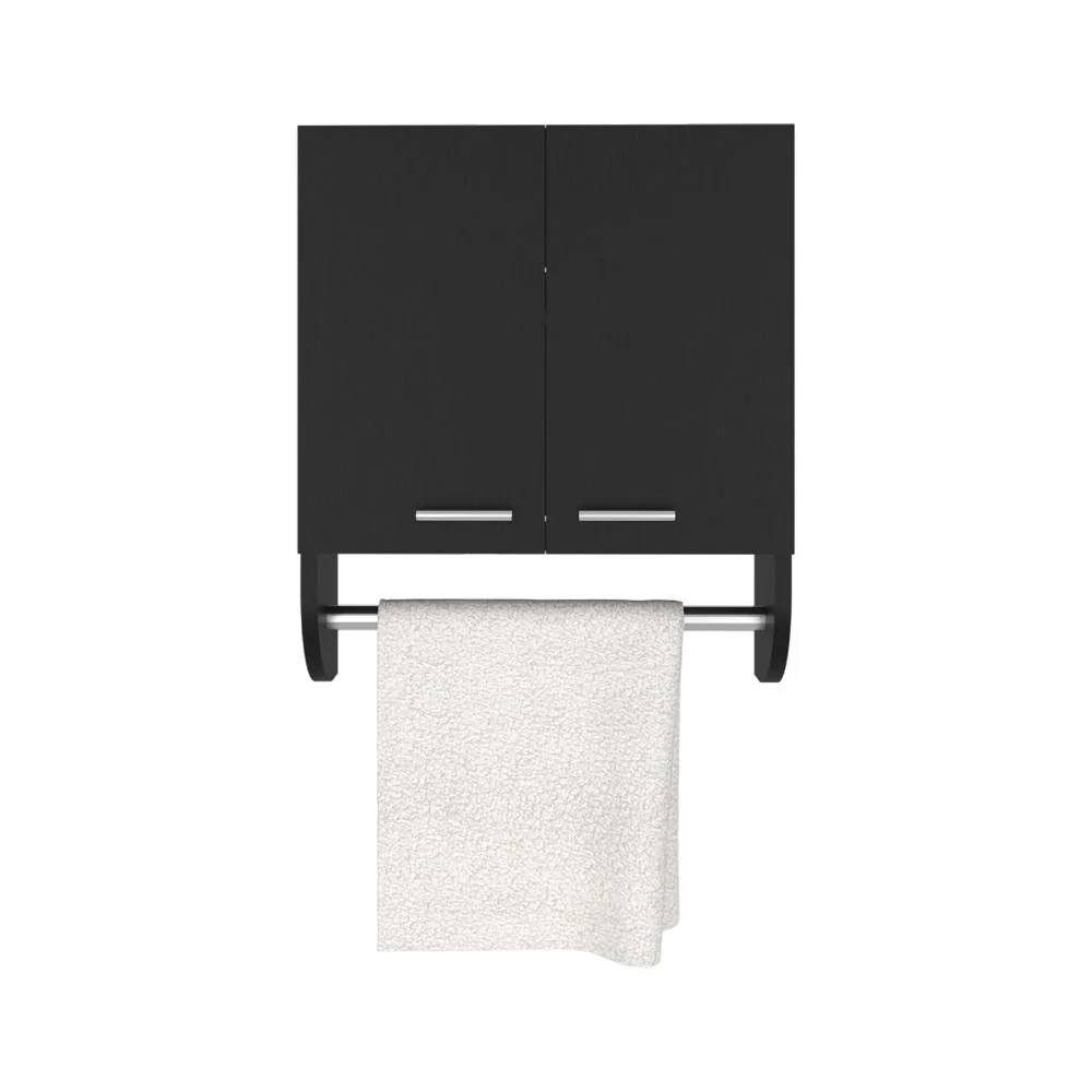 GABINETE DE BAÑO LUPEK, WENGUE, CON TUBO Y MANIJA METÁLICAS ZF