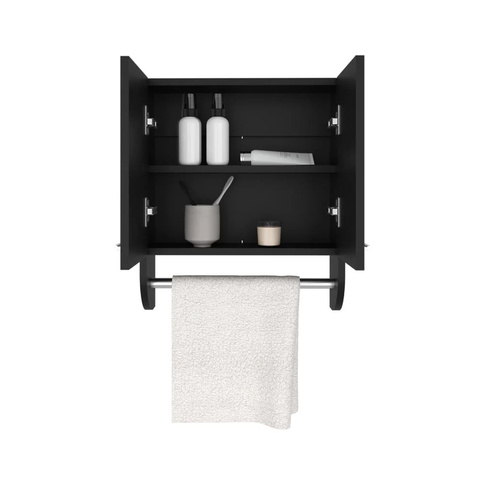 GABINETE DE BAÑO LUPEK, WENGUE, CON TUBO Y MANIJA METÁLICAS ZF - Image 2
