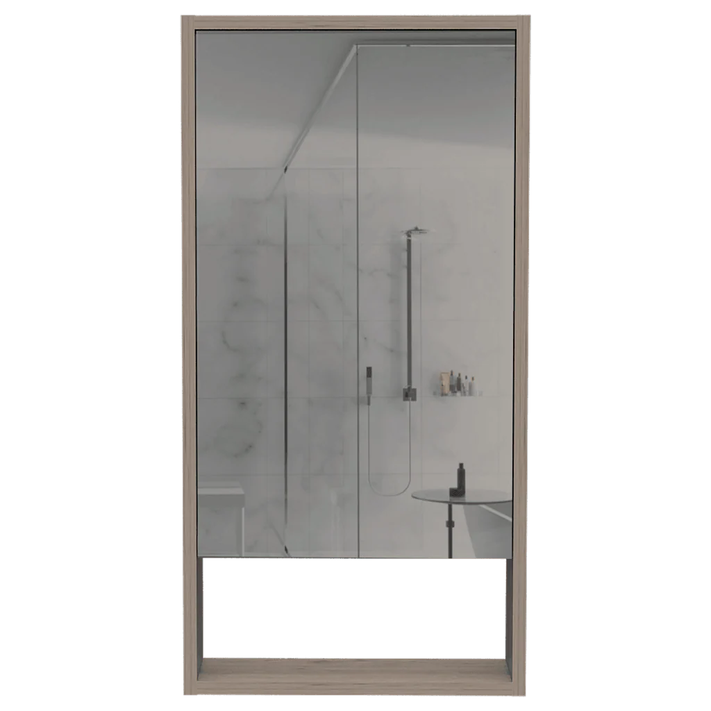 GABINETE DE BAÑO MERÍN, HUMO, CON ESPEJO Y TRES ENTREPAÑOS   X2 - Image 7