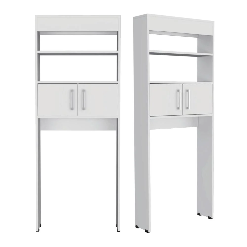 GABINETE DE BAÑO OPORTO, BLANCO, AHORRADOR DE ESPACIO X2