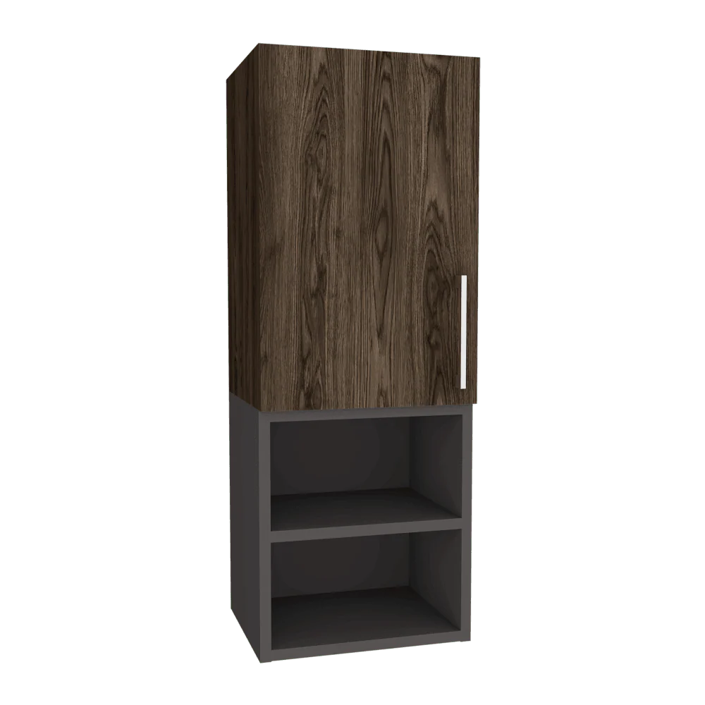 GABINETE DE BAÑO OPORTO, CHOCOLATE Y PLATA OSCURO, CON ESPACIO PARA GUARDAR OBJETOS DE ASEO PERSONAL - Image 3