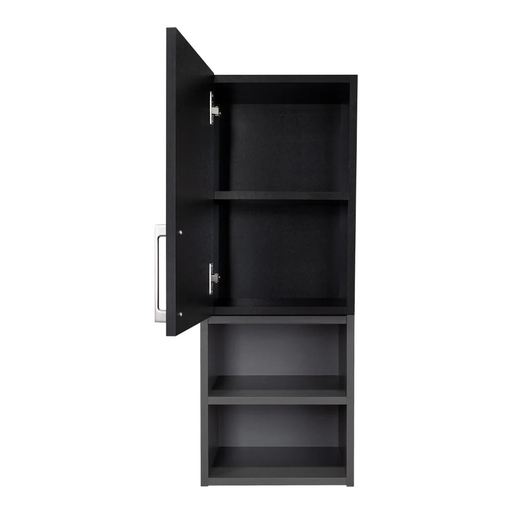 GABINETE DE BAÑO OPORTO, WENGUE Y PLATA OSCURO, CON ESPACIO PARA GUARDAR OBJETOS DE ASEO PERSONAL - Image 10