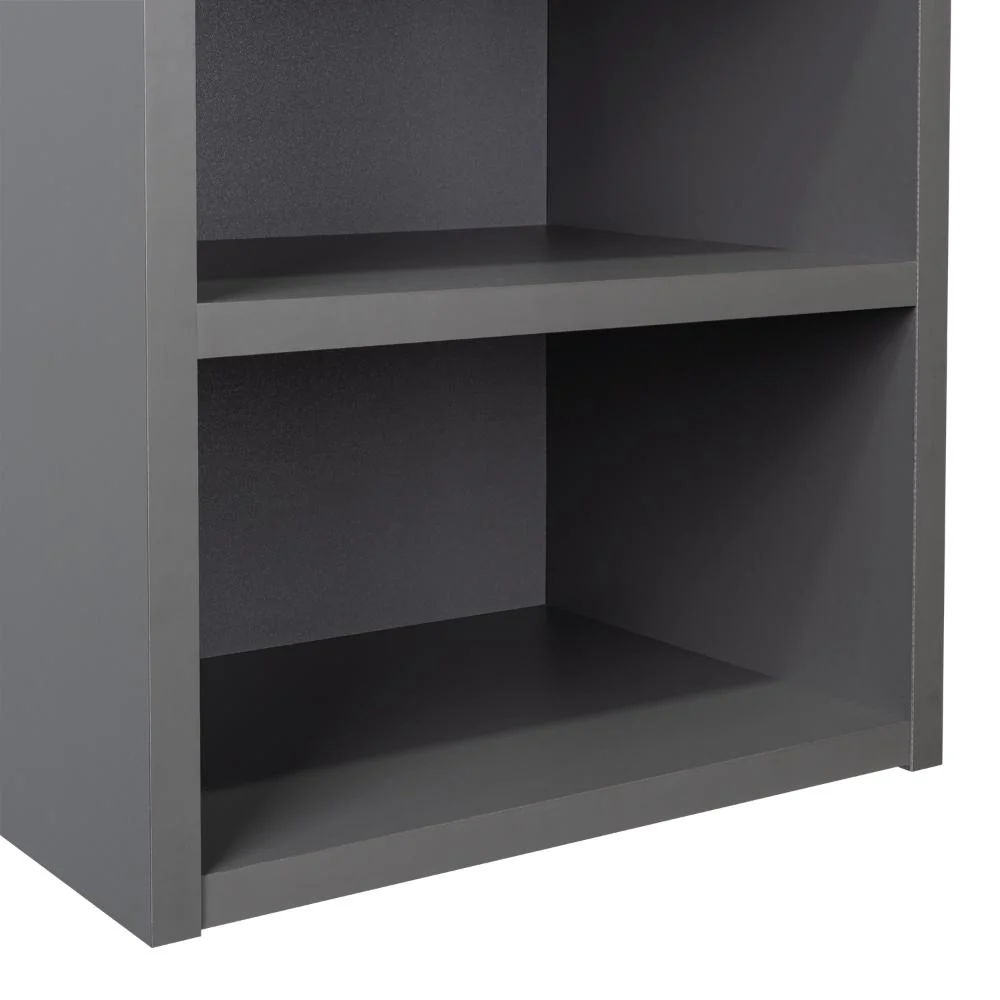 GABINETE DE BAÑO OPORTO, WENGUE Y PLATA OSCURO, CON ESPACIO PARA GUARDAR OBJETOS DE ASEO PERSONAL - Image 11