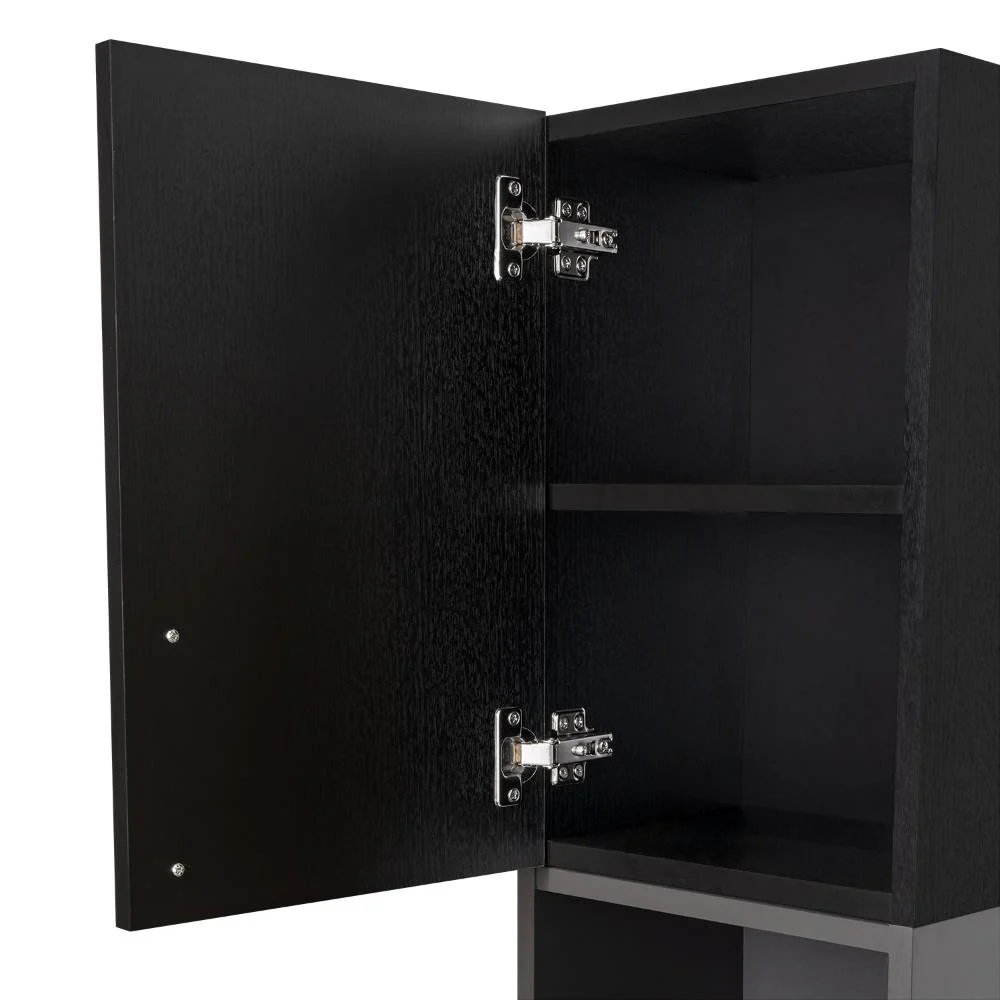 GABINETE DE BAÑO OPORTO, WENGUE Y PLATA OSCURO, CON ESPACIO PARA GUARDAR OBJETOS DE ASEO PERSONAL - Image 12