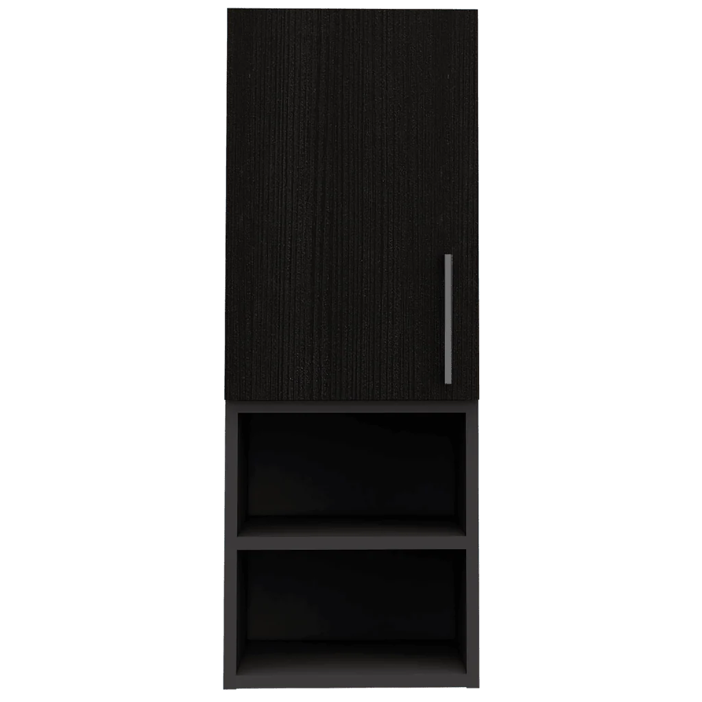 GABINETE DE BAÑO OPORTO, WENGUE Y PLATA OSCURO, CON ESPACIO PARA GUARDAR OBJETOS DE ASEO PERSONAL X2 - Image 5