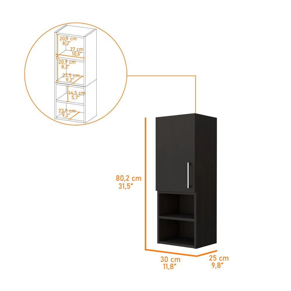 GABINETE DE BAÑO OPORTO, WENGUE, CON ESPACIO PARA GUARDAR OBJETOS DE ASEO PERSONAL ZF - Image 6