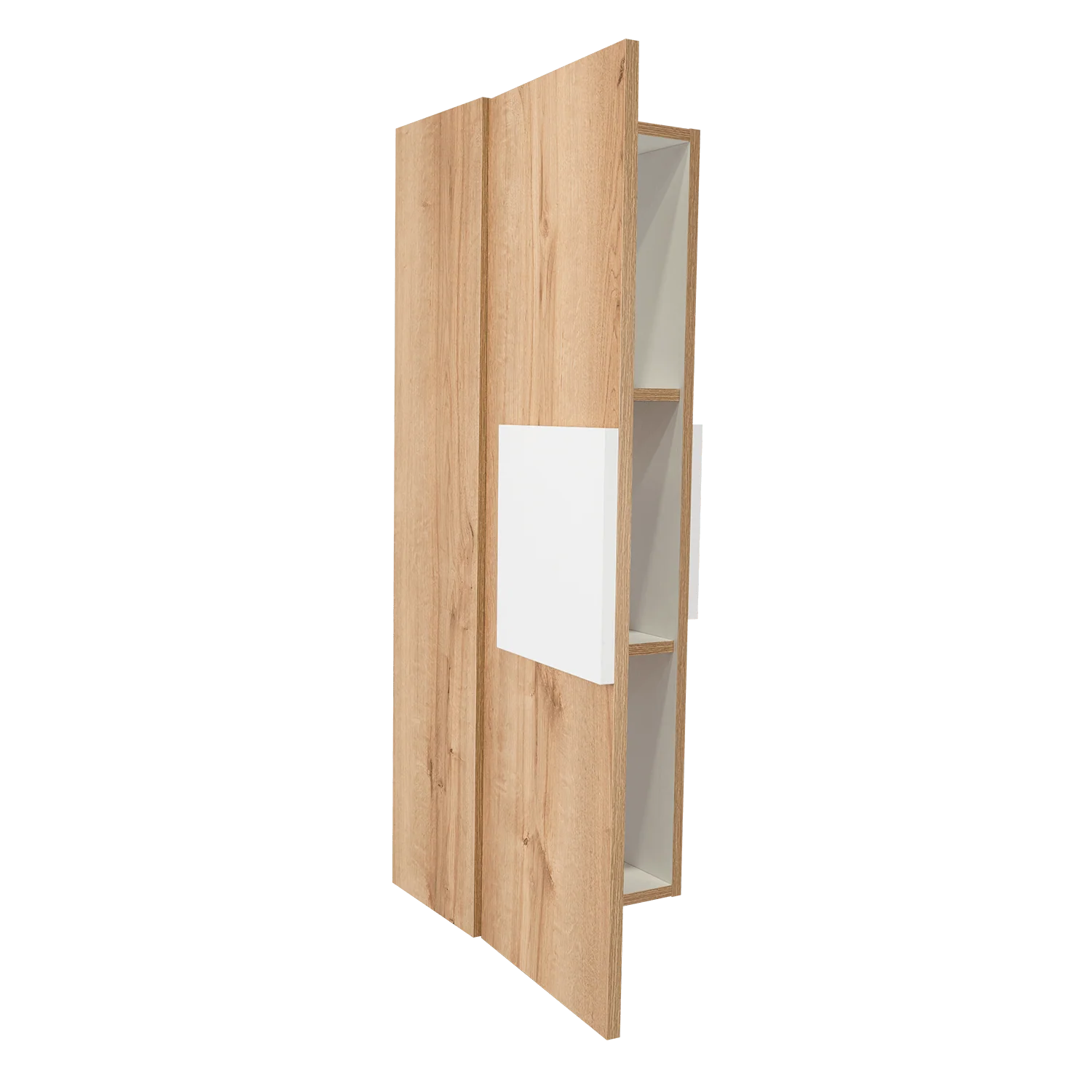 GABINETE DE BAÑO PICASSO, BLANCO Y CAFÉ CLARO, CON ESPACIO PARA GUARDAR OBJETOS DE ASEO  ZF - Image 9