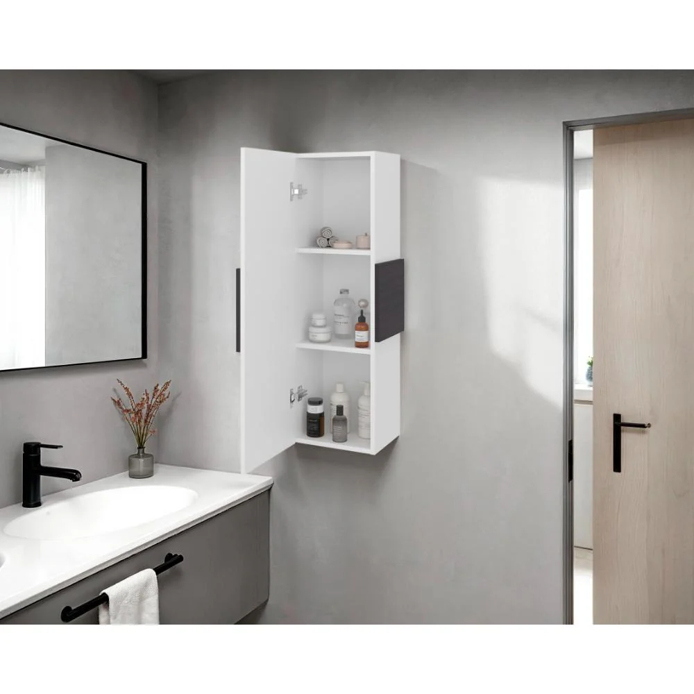 Gabinete de Baño Picasso, Kronos Blanco y Kronos Wengue, Con Espacio Para Guardar Objetos de Aseo ZF - Image 6