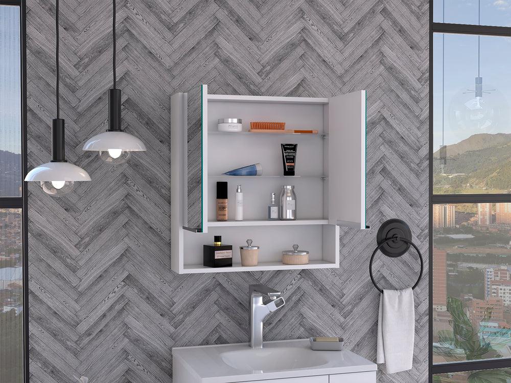 GABINETE DE BAÑO RAWANA, BLANCO, INCLUYE ESPEJO Y ENTREPAÑOS PARA GUARDAR OBJETOS DE ASEO  ZF - Image 6