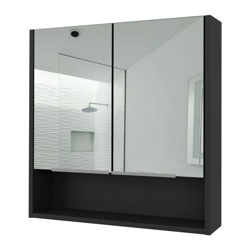 GABINETE DE BAÑO RAWANA, WENGUE, INCLUYE ESPEJO Y ENTREPAÑOS PARA GUARDAR OBJETOS DE ASEO  ZF - Image 5