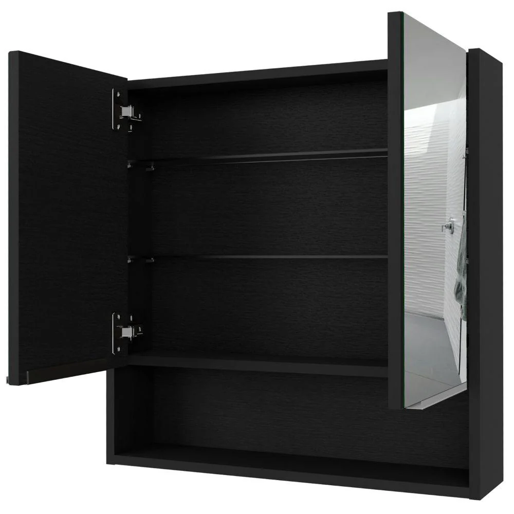 GABINETE DE BAÑO RAWANA, WENGUE, INCLUYE ESPEJO Y ENTREPAÑOS PARA GUARDAR OBJETOS DE ASEO  ZF - Image 6