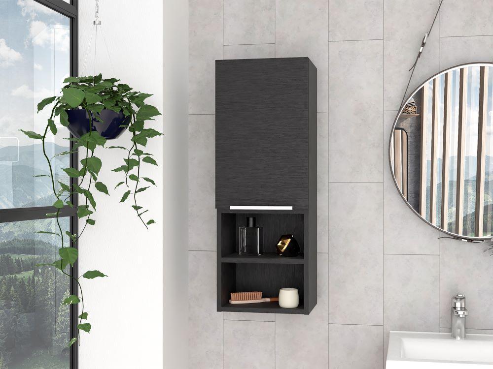 GABINETE DE BAÑO REAL, WENGUE, CON TRES ENTREPAÑOS X2 - Image 2