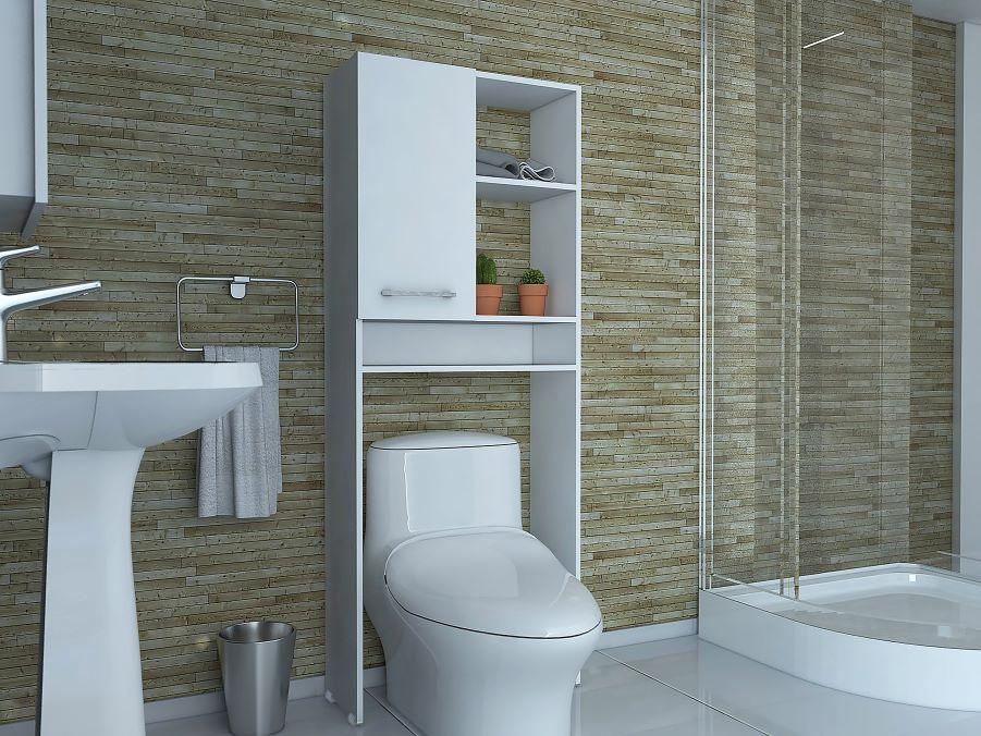 GABINETE DE BAÑO SHARON, BLANCO, IDEAL PARA AHORRAR ESPACIO - Image 3