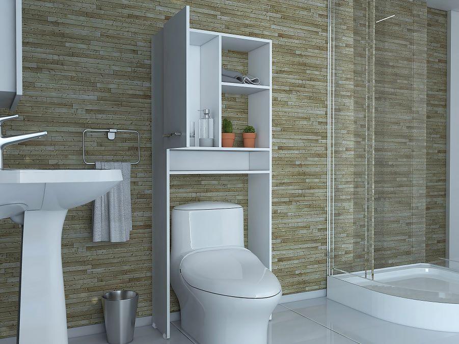 GABINETE DE BAÑO SHARON, BLANCO, IDEAL PARA AHORRAR ESPACIO - Image 4
